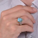 انگشتر مردانه فیروزه کد 1208