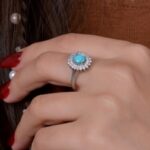 انگشتر فیروزه زنانه کد 1206