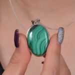 گردنبند زنانه مالاکیت کد 1204