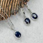 نیم ست یاقوت کبود کد 1209