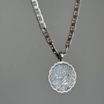 گردنبند نقره قلم زنی کد 1211