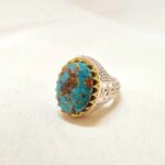 انگشتر فیروزه مردانه کد 1229