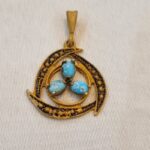 گردنبند فیروزه زنانه کد 1225