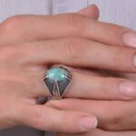 انگشتر فیروزه مردانه کد 1216
