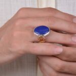 انگشتر لاجورد مردانه کد 1281