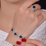 نیم ست یاقوت کبود کد 1273