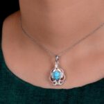 گردنبند فیروزه زنانه کد 1276