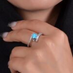 انگشتر فیروزه زنانه کد 1265