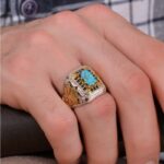 انگشتر فیروزه مردانه کد 1315
