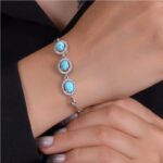 دستبند فیروزه زنانه کد 1311