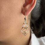 گوشواره فانتزی نقره کد ۱۲۹۸