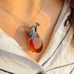 گردنبند عقیق سه بعدی