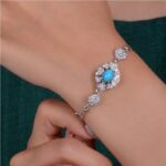 دستبند فیروزه زنانه کد 1345