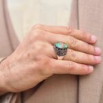 انگشتر فیروزه مردانه کد 1335