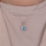 گردنبند فیروزه زنانه کد 1338