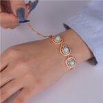 دستبند فیروزه زنانه کد 1336