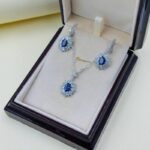 ست یاقوت کبود زنانه کد 1370