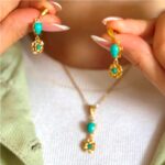 ست فیروزه زنانه کد 1373