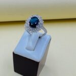 انگشتر یاقوت کبود زنانه کد 1376