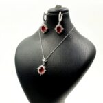 ست یاقوت قرمز زنانه کد 1390