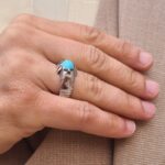 انگشتر فیروزه مردانه کد ۱۴۱۳