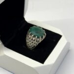 انگشتر زمرد مردانه کد ۱۴۱۹