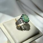 انگشتر زمرد مردانه کد ۱۴۱۸