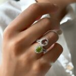 انگشتر زبرجد و الکساندریت کد ۱۴۲۰