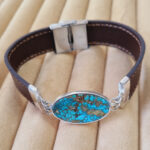 دستبند چرم فیروزه اسپرت کد ۱۴۶۱