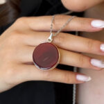 گردنبند عقیق سرخ اسپرت کد ۱۴۶۳