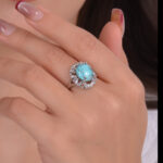 انگشتر فیروزه زنانه کد ۱۴۶۴