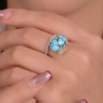 انگشتر فیروزه زنانه کد 1473