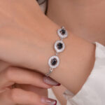 دستبند یاقوت کبود زنانه کد ۱۴۸۹