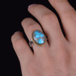 انگشتر فیروزه مردانه کد ۱۴۹۴
