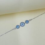 دستبند نقره چشم نظر کد ۱۵۲۰