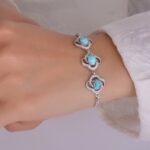 دستبند فیروزه زنانه کد ۱۵۴۷