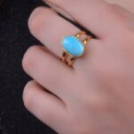 انگشتر فیروزه زنانه کد ۱۵۶۳