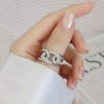 انگشتر نقره جواهری زنانه کد ۱۵۷۴