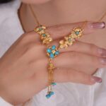 گردنبند فیروزه زنانه کد 1606